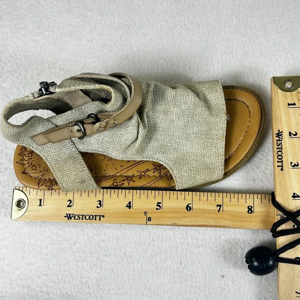 Blowfish Malibu B130 Sandals GIrls Size 2 Beige Boho Casual‎ Summer Shoes
